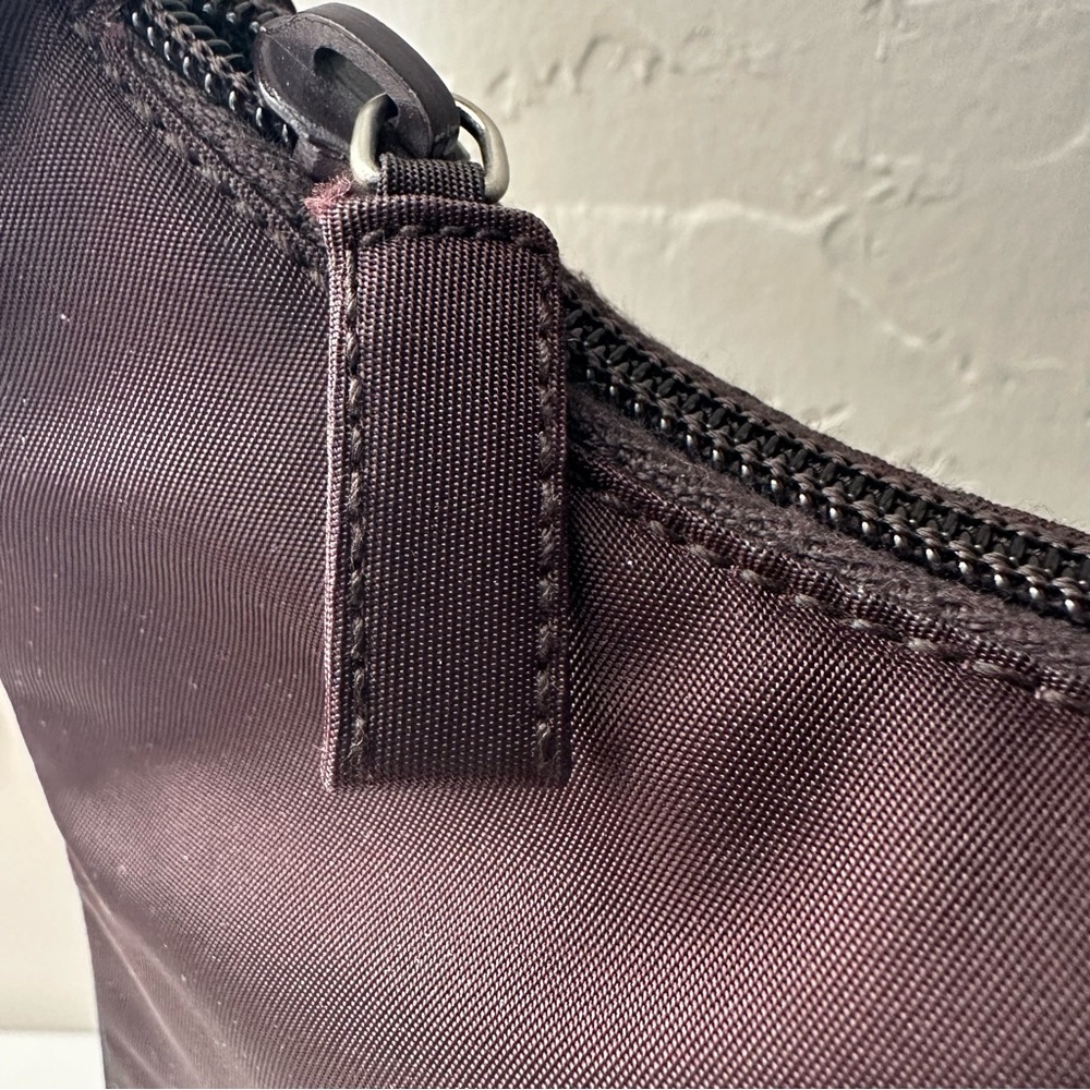 Prada Tessuto Nylon Mini Hobo Bag Dark Brown - Picture 6 of 10